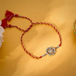 Oxidised Silver Swastika Rakhi