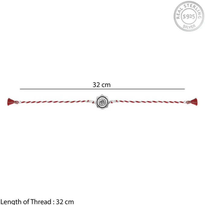 Oxidised Silver Swastika Rakhi