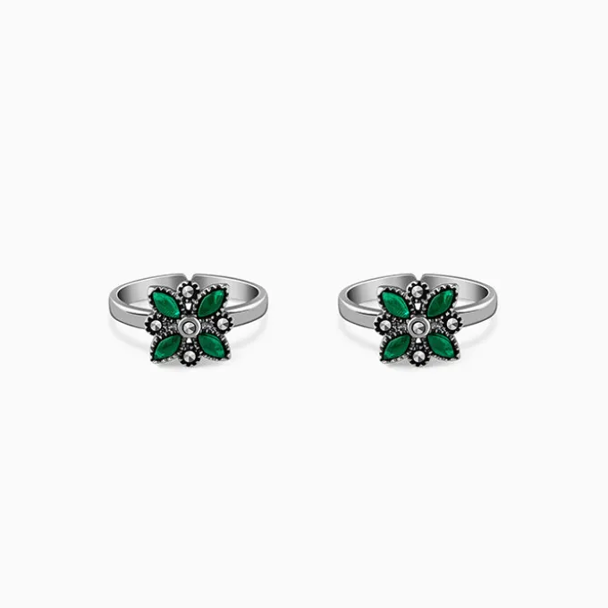 Oxidised Silver Tanvi Toe Rings