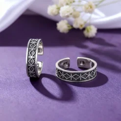 Oxidised Silver Tanya Toe Rings
