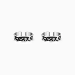 Oxidised Silver Tanya Toe Rings