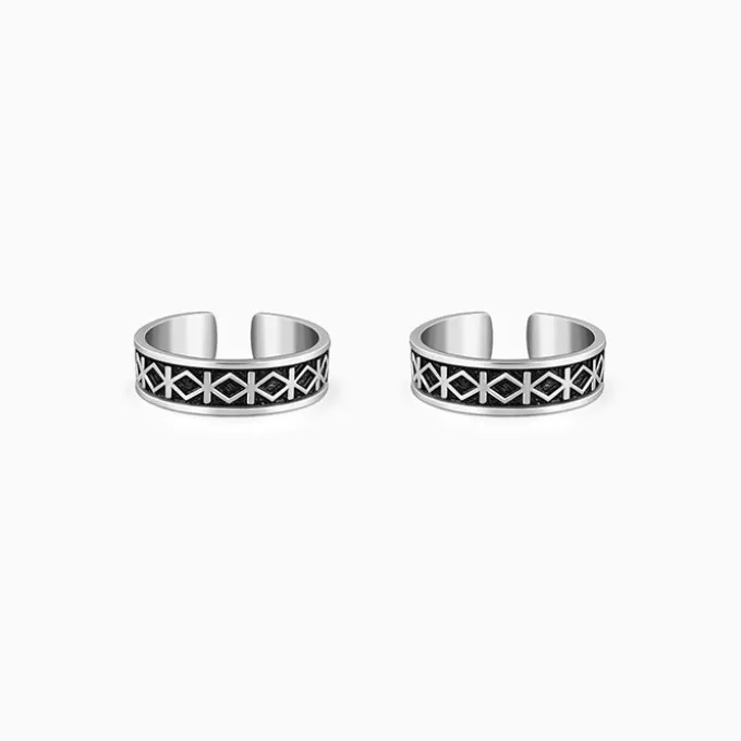 Oxidised Silver Tanya Toe Rings