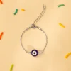 (Pair) Silver Evil Eye Cutie Kids Anklet