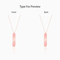 Personalised Rose Gold Charming Two Sided Necklace