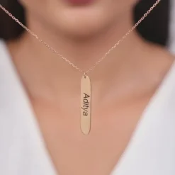 Personalised Rose Gold Charming Two Sided Necklace