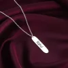 Personalised Silver Charming Two Sided Necklace