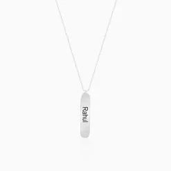 Personalised Silver Charming Two Sided Necklace