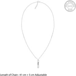 Personalised Silver Charming Two Sided Necklace