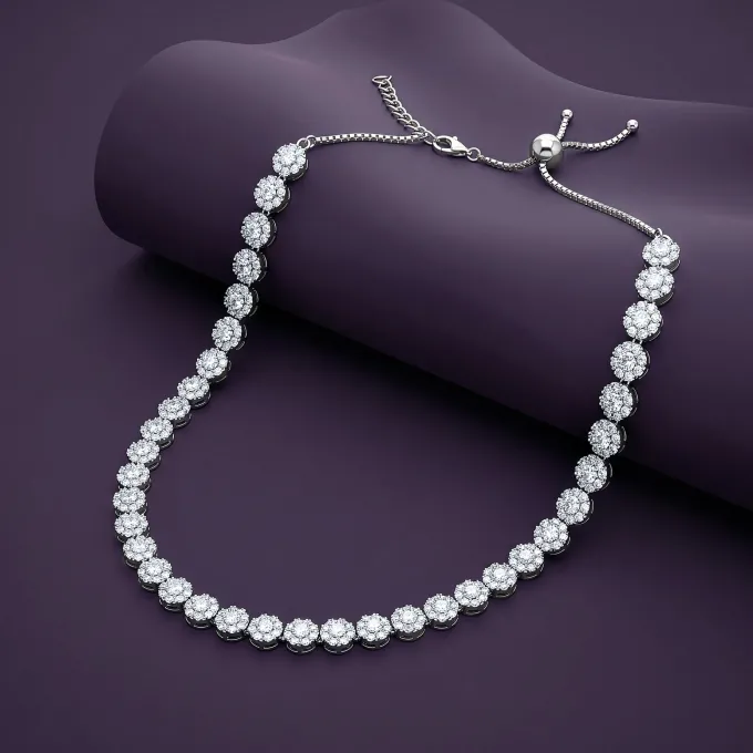 Rhodium Luminous Necklace