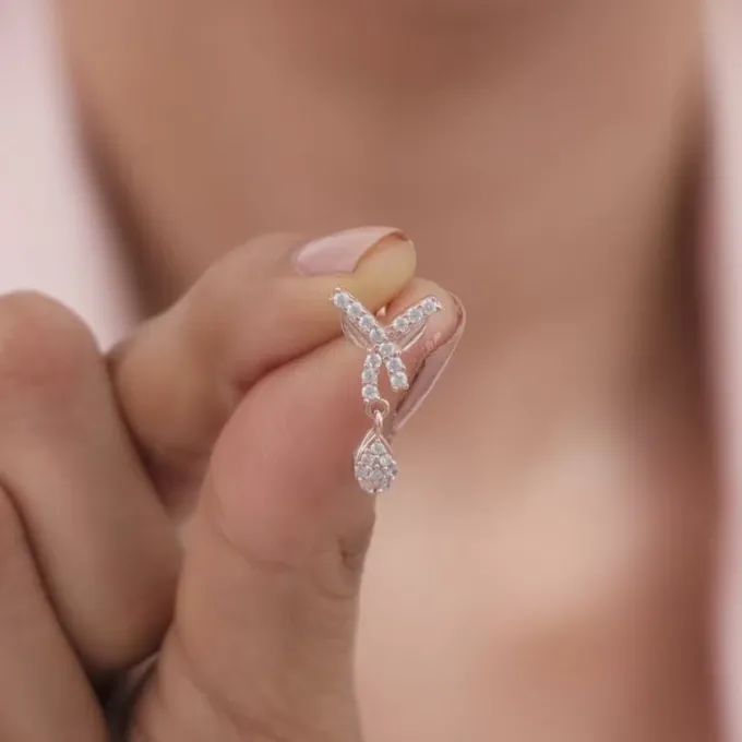 Rose Gold Pear Drops Earrings