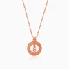 Rose Gold Personalised The Letter Initial Necklace
