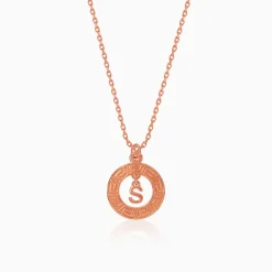 Rose Gold Personalised The Letter Initial Necklace