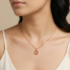 Rose Gold Personalised The Letter Initial Necklace