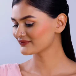 Rose Gold Aam Nose Pin (Clip on)