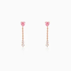 Rose Gold Adore You Dangler Earrings