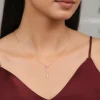 Rose Gold Adore You Lariat Necklace