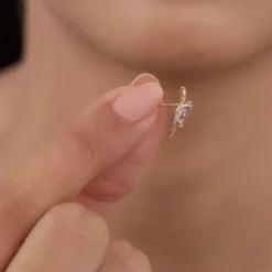 Rose Gold Amara Leaf Lab Grown Diamond Studs
