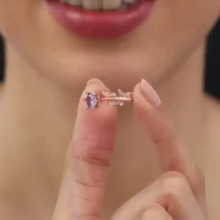 Rose Gold Amethyst Ring