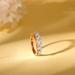 Rose Gold Amicable Diamond Ring