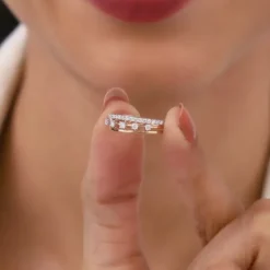 Rose Gold Amicable Diamond Ring
