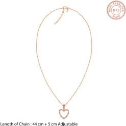 Rose Gold Amora Gleam Pendant with Link Chain
