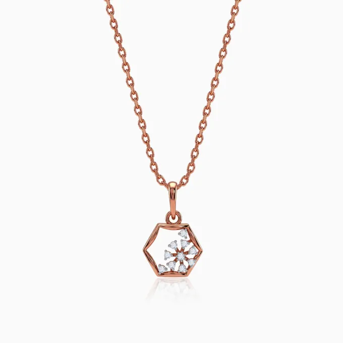 Rose Gold and Diamond Meridian Pendant