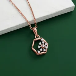 Rose Gold and Diamond Meridian Pendant