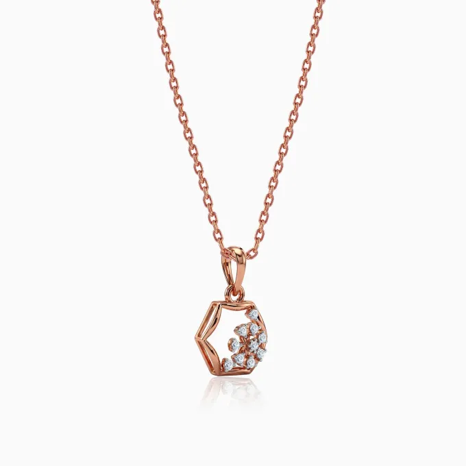 Rose Gold and Diamond Meridian Pendant