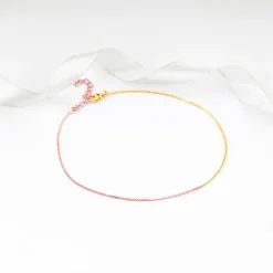 Rose Gold And Golden Cable Chain Anklet