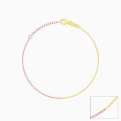 Rose Gold And Golden Cable Chain Anklet