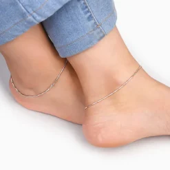 Rose Gold and Silver Snake Chain Anklet