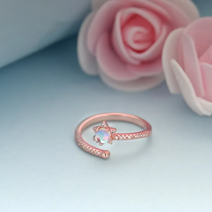 Rose Gold Aquatic Ring