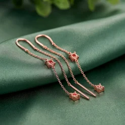 Rose Gold Arinniti Sui Dhaga Earrings