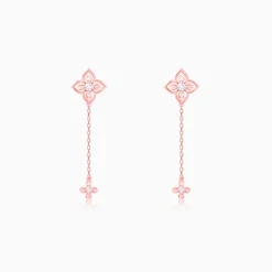 Rose Gold Artsy Floral Danglers