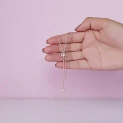 Rose Gold Artsy Floral Necklace