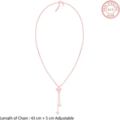 Rose Gold Artsy Floral Necklace