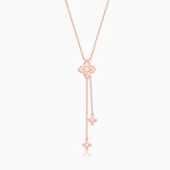 Rose Gold Artsy Floral Necklace