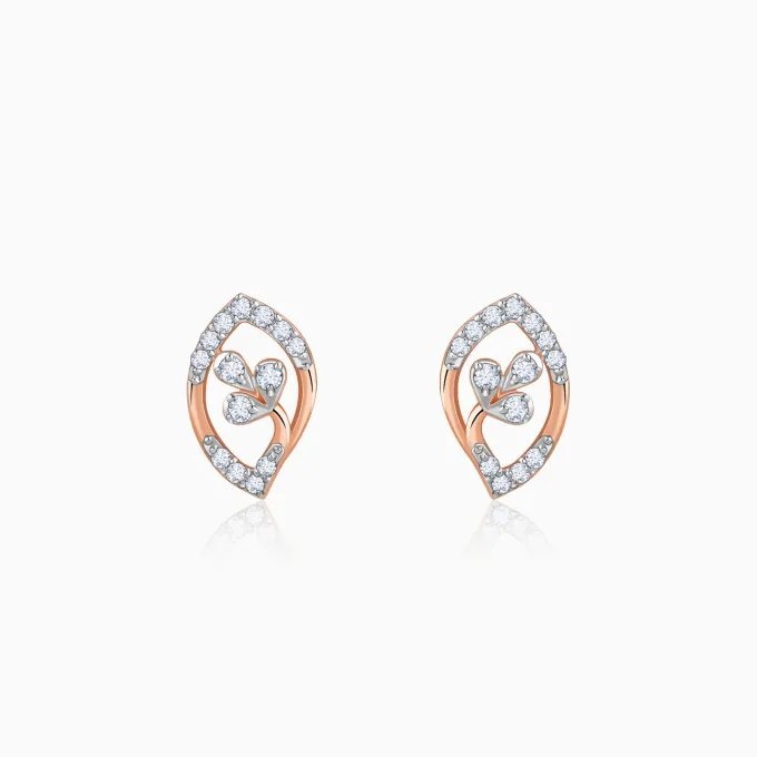 Rose Gold Aurora Gleam Lab Grown Diamond Studs