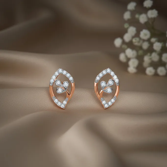 Rose Gold Aurora Gleam Lab Grown Diamond Studs