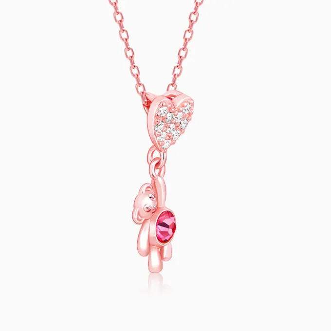 Rose Gold Beary Love Necklace