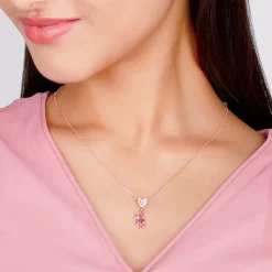 Rose Gold Beary Love Necklace