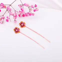 Rose Gold Bell Mallow Earrings