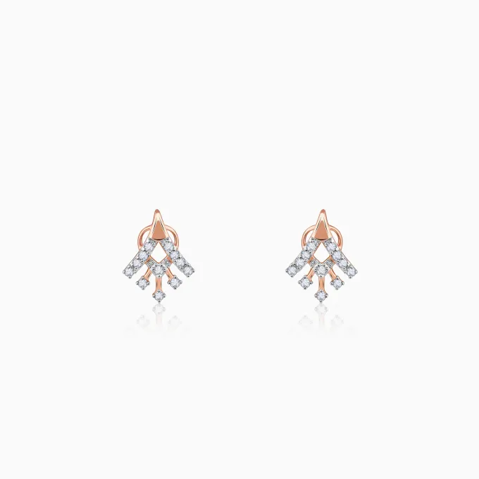Rose Gold Benignant Diamond Earrings