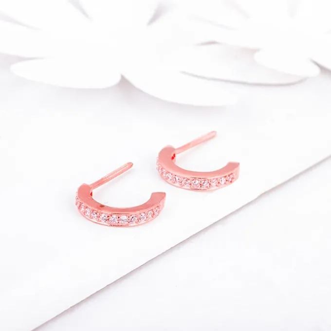 Rose Gold Bliss Hoop Earrings