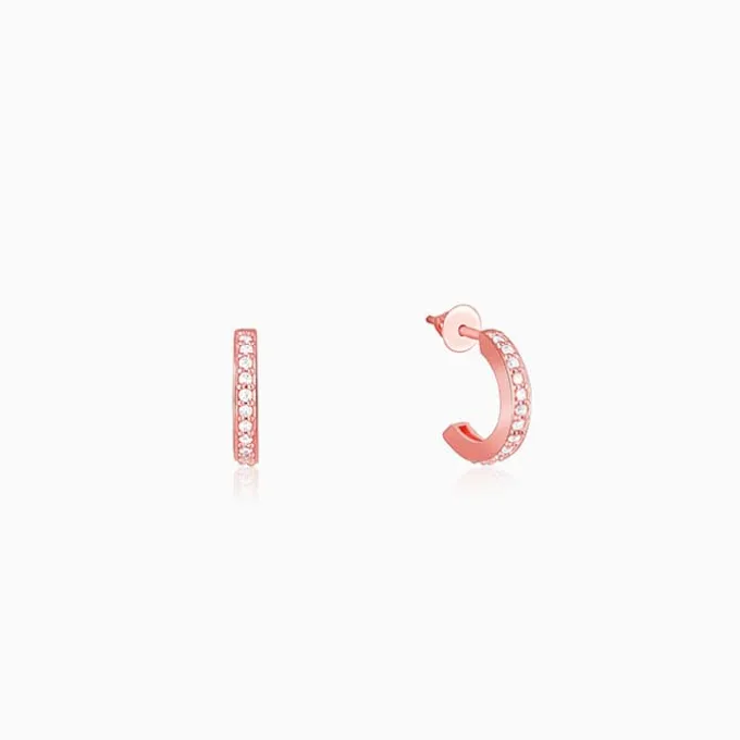 Rose Gold Bliss Hoop Earrings