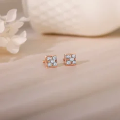 Rose Gold Blissful Moments Diamond Studs