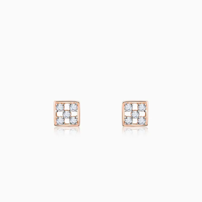 Rose Gold Blissful Moments Diamond Studs