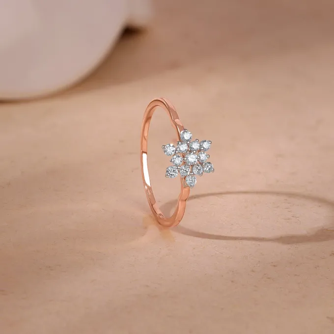 Rose Gold Bloom Lab Grown Diamond Ring