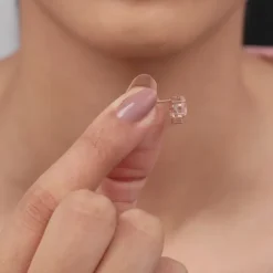 Rose Gold Bloom Rose Quartz Stud Earrings