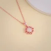 Rose Gold Bloomie Pendant With Link Chain